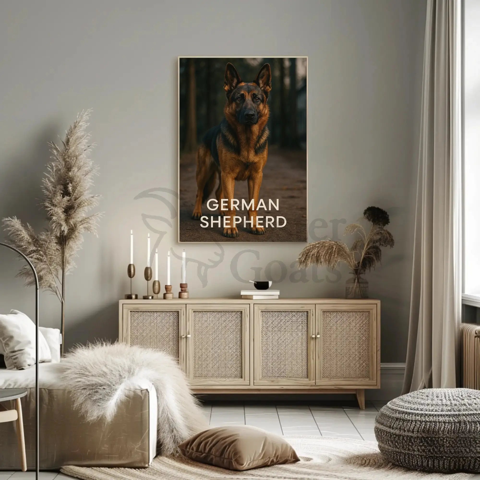 German Shepherd in Nature Photography Dog Breed Poster PosterGoat