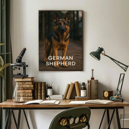 German Shepherd in Nature Photography Dog Breed Poster PosterGoat