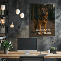 German Shepherd in Nature Photography Dog Breed Poster PosterGoat