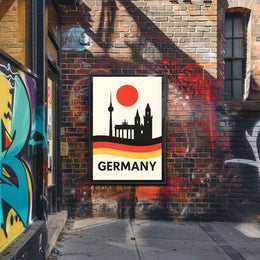 Germany Landmarks Silhouette Cultural Heritage Poster PosterGoat