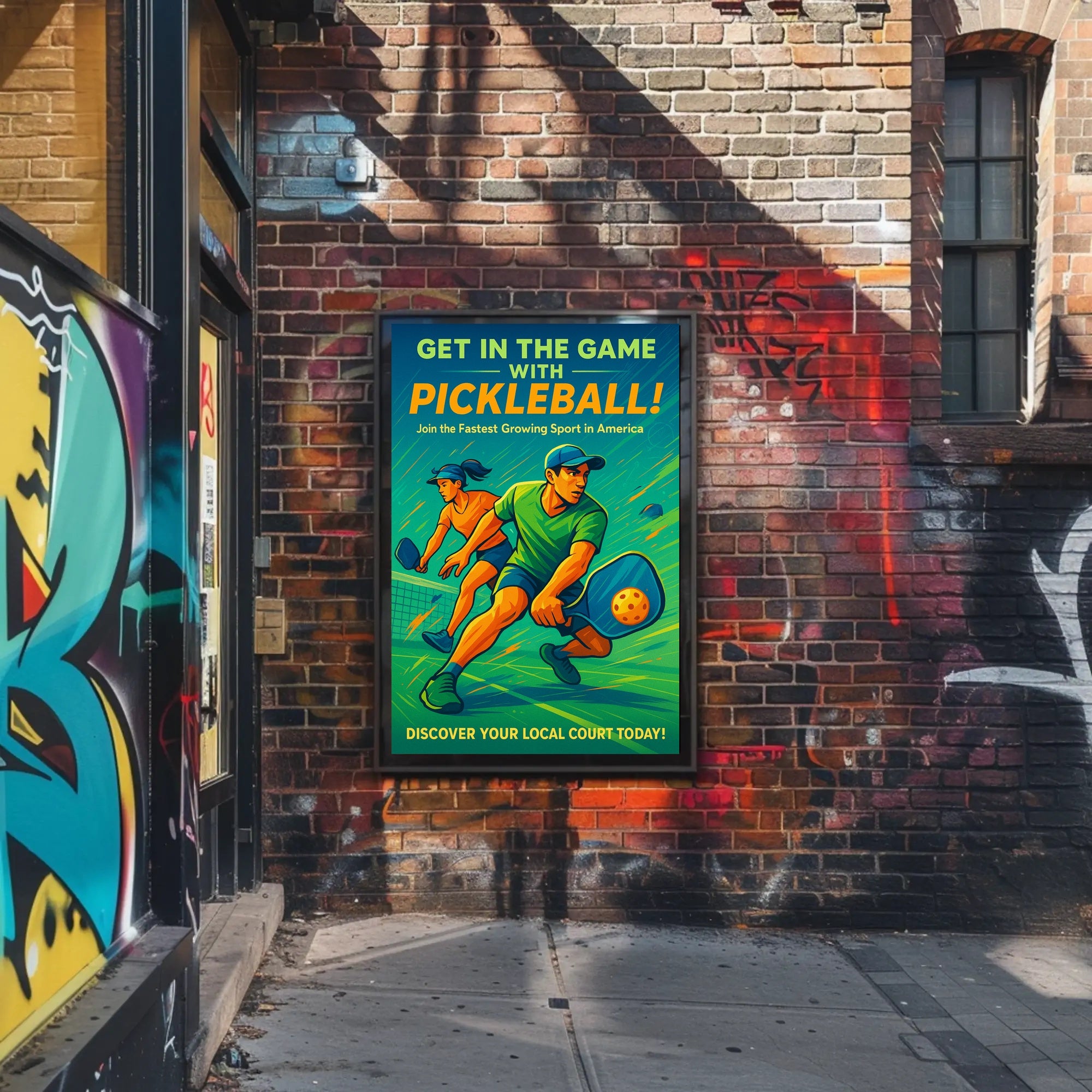 Get In The Game Pickleball Wall Art PosterGoat