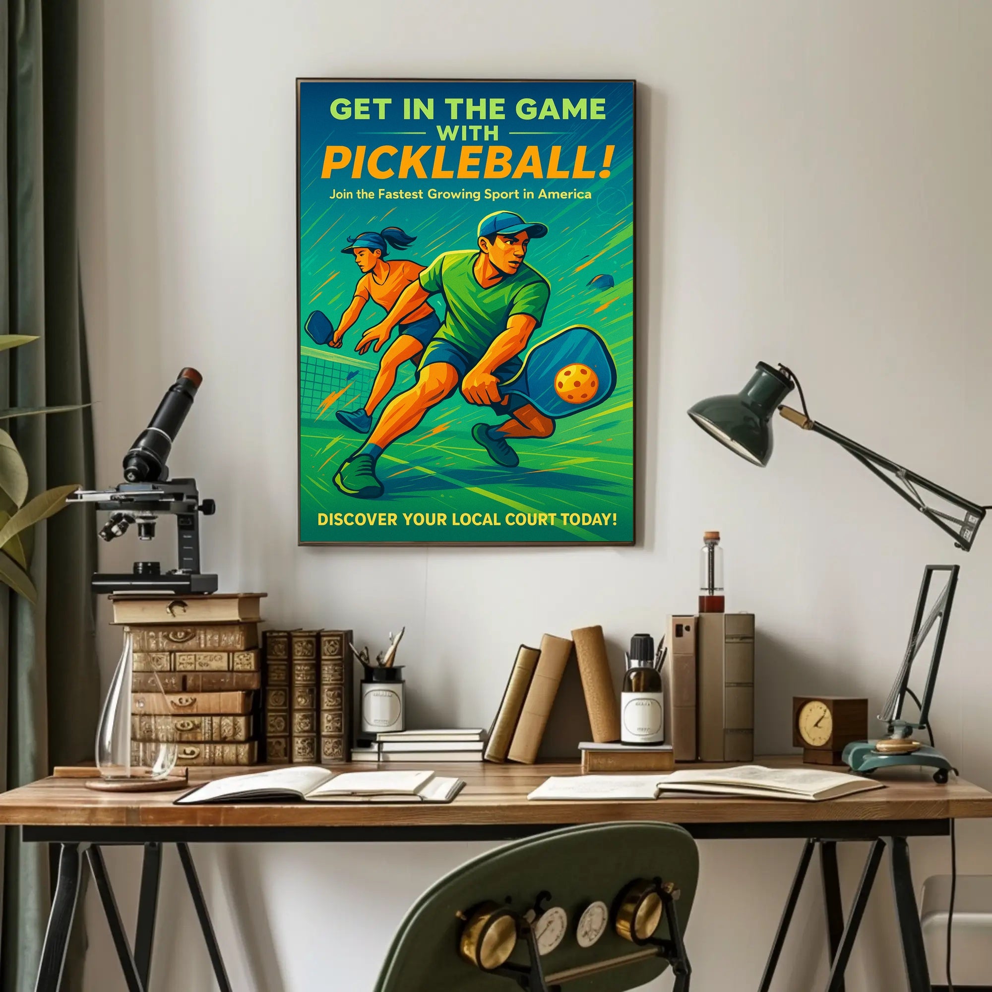 Get In The Game Pickleball Wall Art PosterGoat