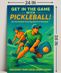 Get In The Game Pickleball Wall Art PosterGoat