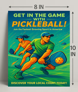 Get In The Game Pickleball Wall Art PosterGoat