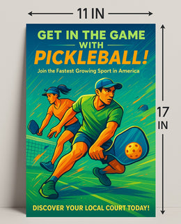 Get In The Game Pickleball Wall Art PosterGoat