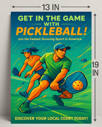 Get In The Game Pickleball Wall Art PosterGoat