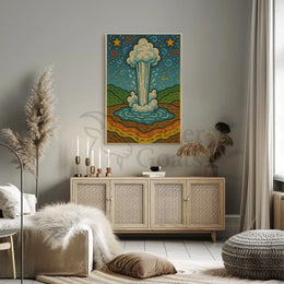 Geyser Eruption in Wonderland National Park Poster PosterGoat