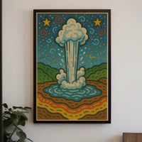 Geyser Eruption in Wonderland National Park Poster PosterGoat