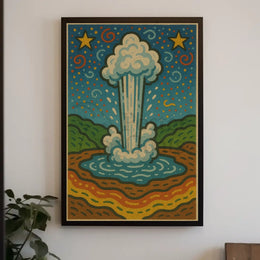 Geyser Eruption in Wonderland National Park Poster PosterGoat