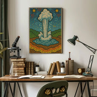 Geyser Eruption in Wonderland National Park Poster PosterGoat