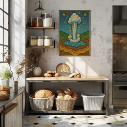 Geyser Eruption in Wonderland National Park Poster PosterGoat