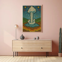 Geyser Eruption in Wonderland National Park Poster PosterGoat