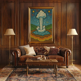 Geyser Eruption in Wonderland National Park Poster PosterGoat
