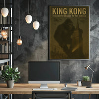 Giant Gorilla Empire State Building Vintage Pop Culture Poster PosterGoat