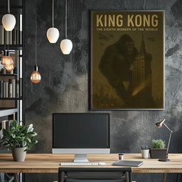 Giant Gorilla Empire State Building Vintage Pop Culture Poster PosterGoat
