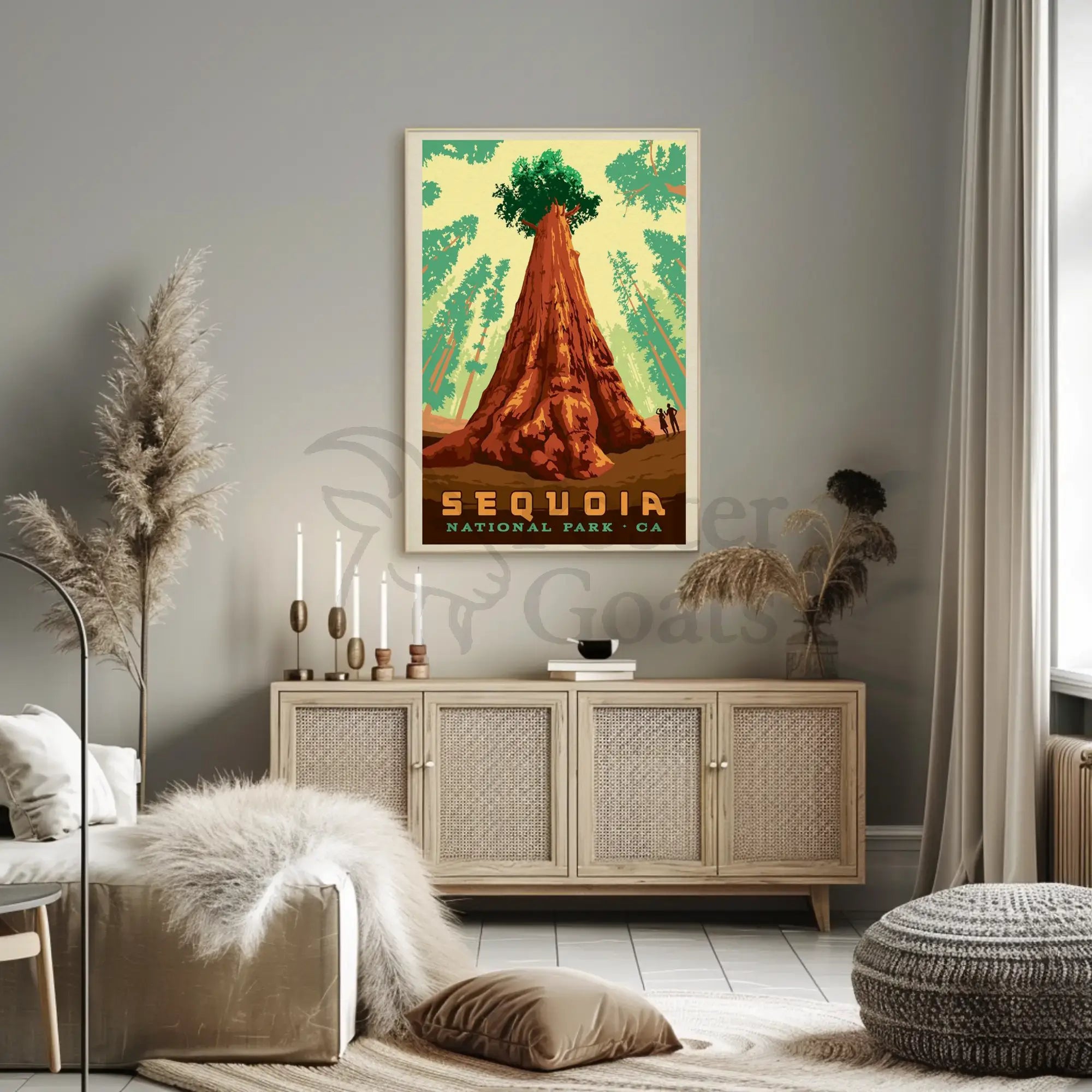 Giant Sequoia Tree Adventure National Park Poster PosterGoat