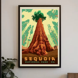 Giant Sequoia Tree Adventure National Park Poster PosterGoat