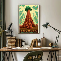 Giant Sequoia Tree Adventure National Park Poster PosterGoat