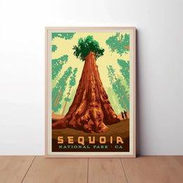 Giant Sequoia Tree Adventure National Park Poster PosterGoat