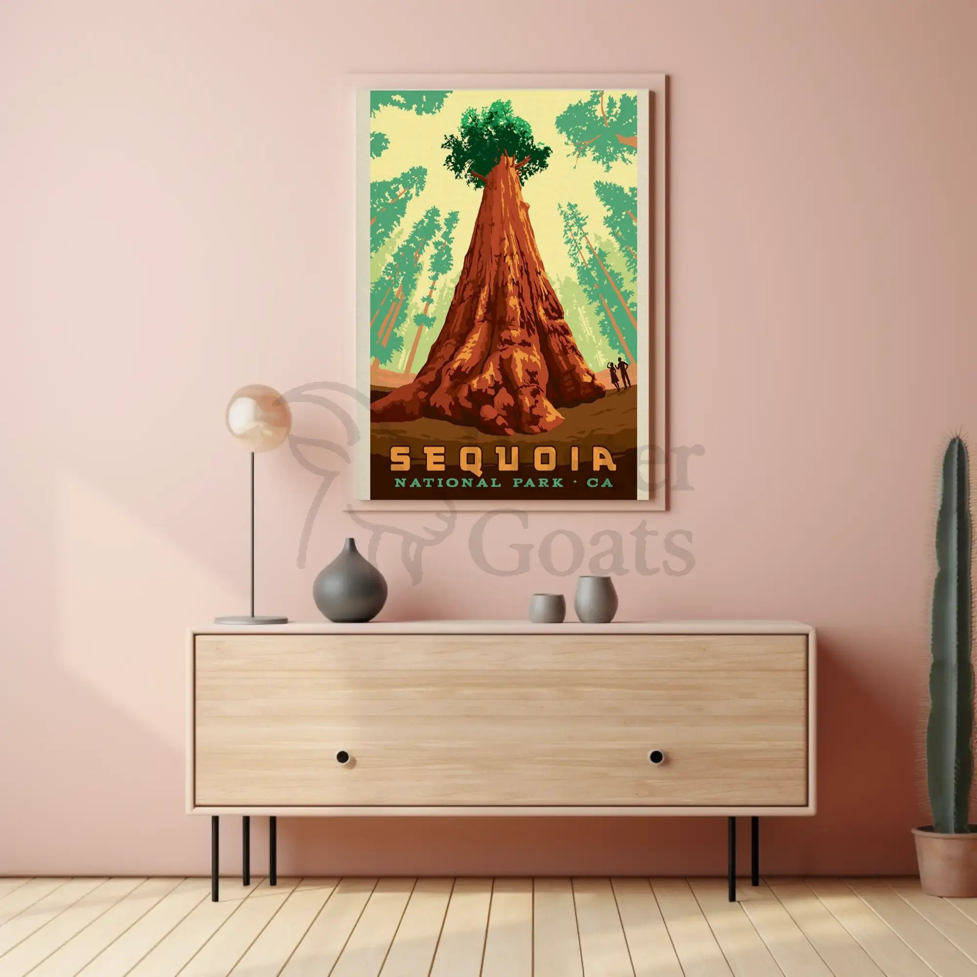 Giant Sequoia Tree Adventure National Park Poster PosterGoat