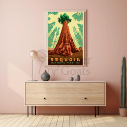 Giant Sequoia Tree Adventure National Park Poster PosterGoat