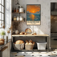 Glacier Bay Alaska Sunset National Park Poster PosterGoat