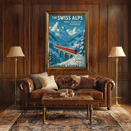 Glacier Express Scenic Swiss Travel Adventure Poster PosterGoat
