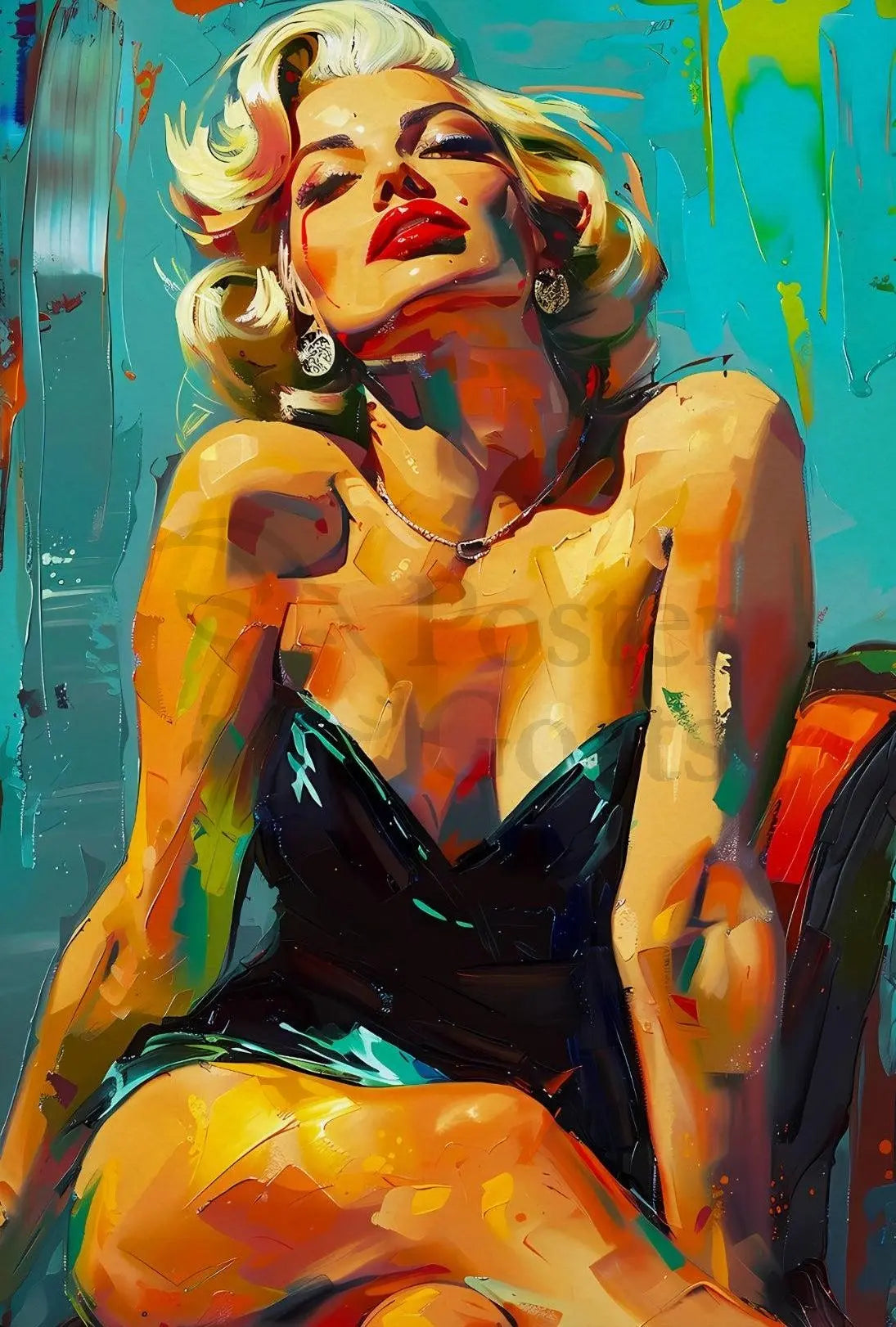 Glamorous Hollywood Icon Pop Culture Artistic Poster PosterGoat