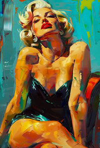 Glamorous Hollywood Icon Pop Culture Artistic Poster PosterGoat