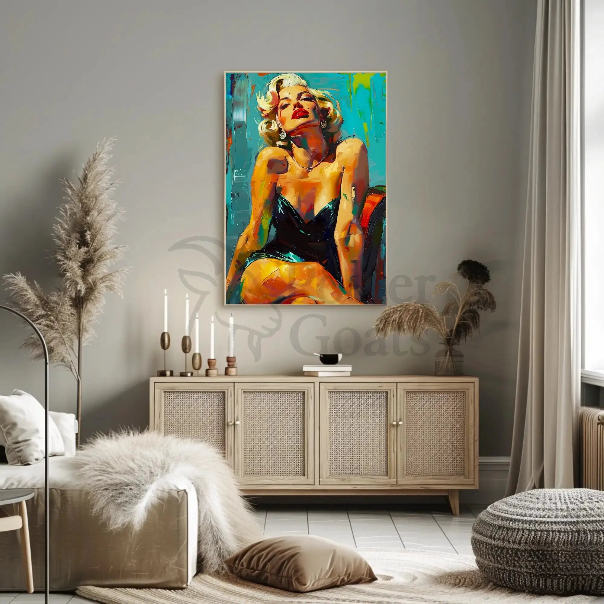 Glamorous Hollywood Icon Pop Culture Artistic Poster PosterGoat