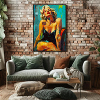 Glamorous Hollywood Icon Pop Culture Artistic Poster PosterGoat