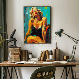 Glamorous Hollywood Icon Pop Culture Artistic Poster PosterGoat