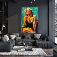 Glamorous Hollywood Icon Pop Culture Artistic Poster PosterGoat