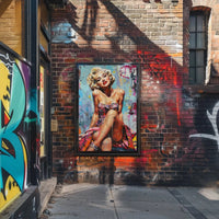 Glamorous Pop Art Woman in Vintage Style Poster PosterGoat