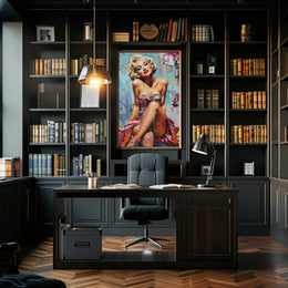 Glamorous Pop Art Woman in Vintage Style Poster PosterGoat