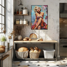 Glamorous Pop Art Woman in Vintage Style Poster PosterGoat