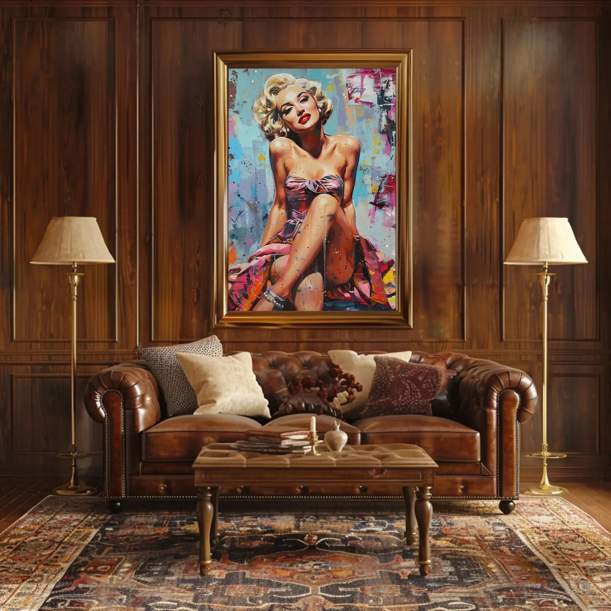 Glamorous Pop Art Woman in Vintage Style Poster PosterGoat