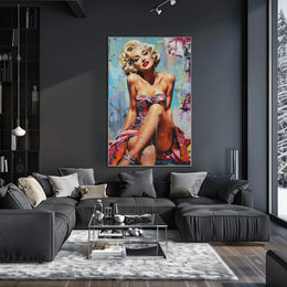 Glamorous Pop Art Woman in Vintage Style Poster PosterGoat
