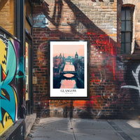Glasgow Cityscape Modern Impressionistic Urban or Cityscape Poster PosterGoat