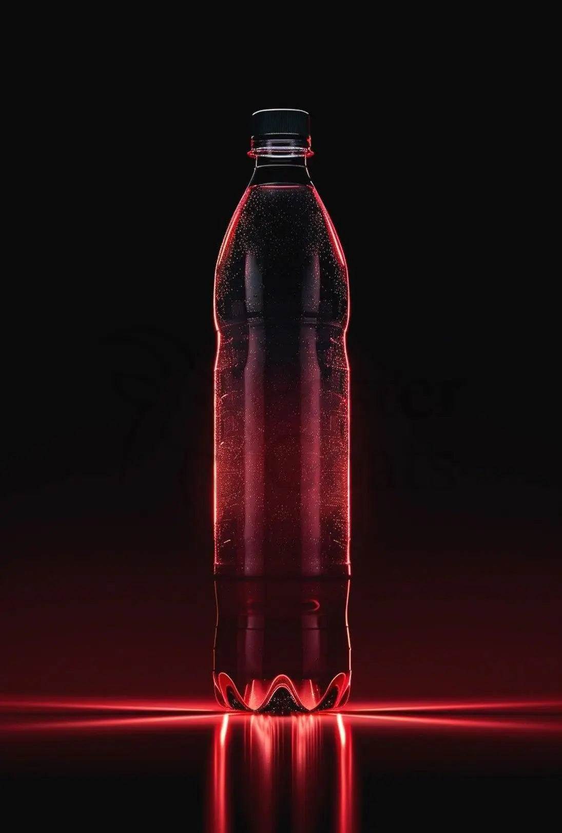 Glowing Red Bottle Art: Futuristic Sci-Fi Poster PosterGoat