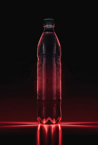 Glowing Red Bottle Art: Futuristic Sci-Fi Poster PosterGoat