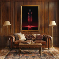 Glowing Red Bottle Art: Futuristic Sci-Fi Poster PosterGoat