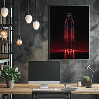 Glowing Red Bottle Art: Futuristic Sci-Fi Poster PosterGoat