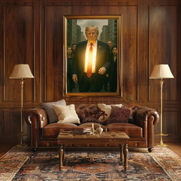 Glowing Urban Power Man Futuristic Sci-Fi Poster PosterGoat