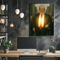 Glowing Urban Power Man Futuristic Sci-Fi Poster PosterGoat