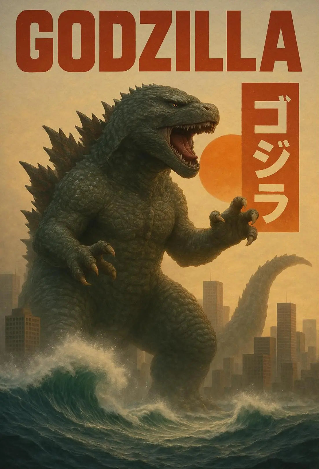 Godzilla Rampage in Tokyo Pop Culture Poster PosterGoat