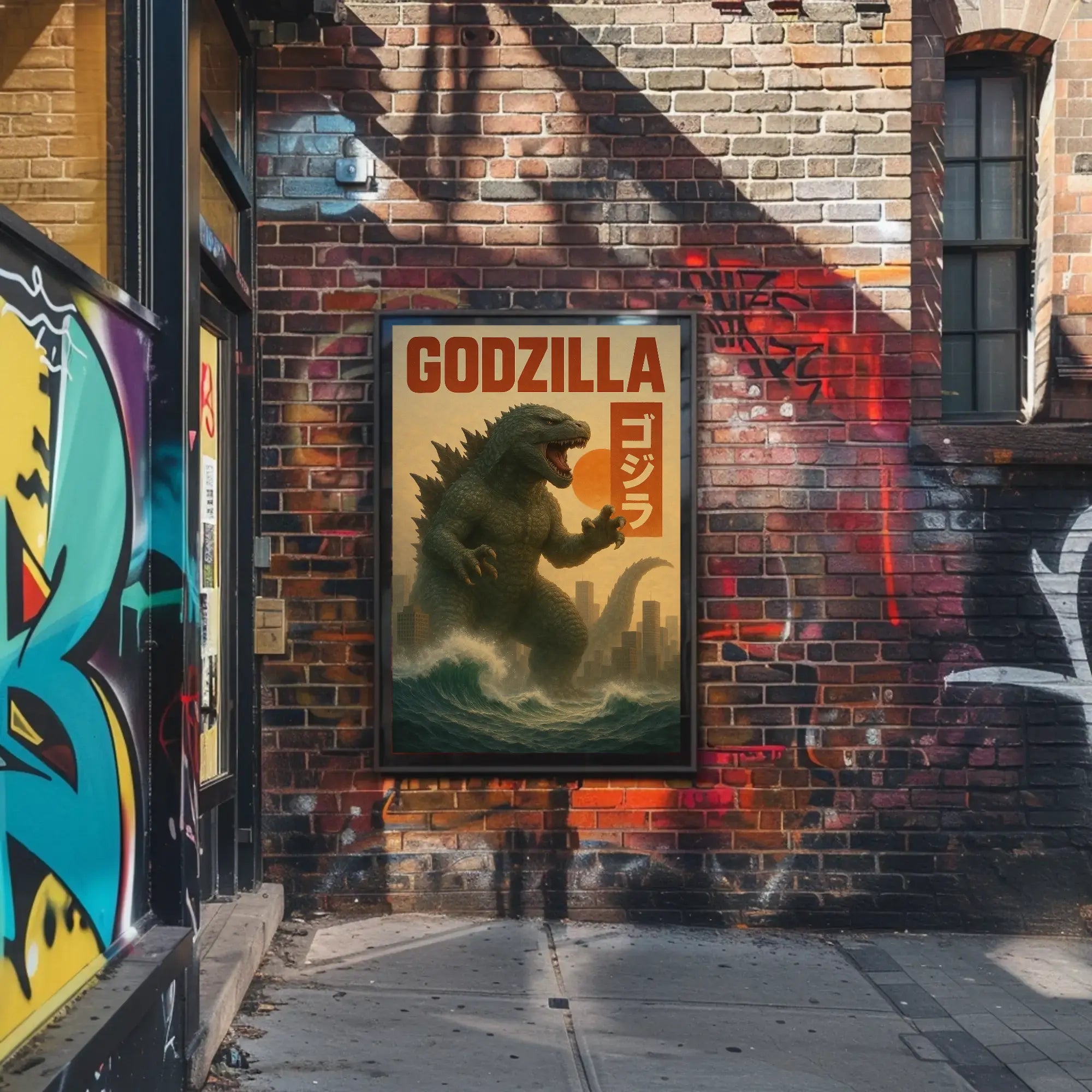Godzilla Rampage in Tokyo Pop Culture Poster PosterGoat