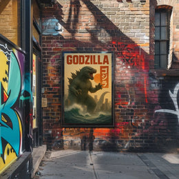 Godzilla Rampage in Tokyo Pop Culture Poster PosterGoat
