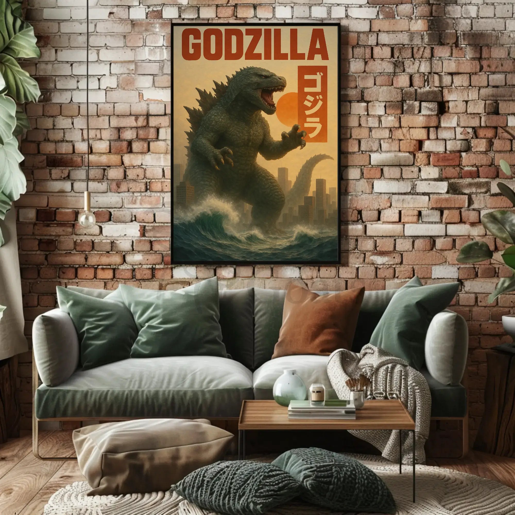 Godzilla Rampage in Tokyo Pop Culture Poster PosterGoat