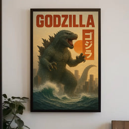 Godzilla Rampage in Tokyo Pop Culture Poster PosterGoat